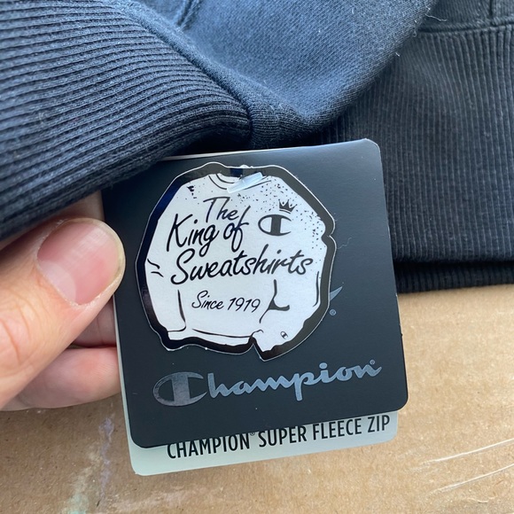 🆕 Champion Superfleece 2.0 - Zip Up Hoodie Black - Picture 4 of 6